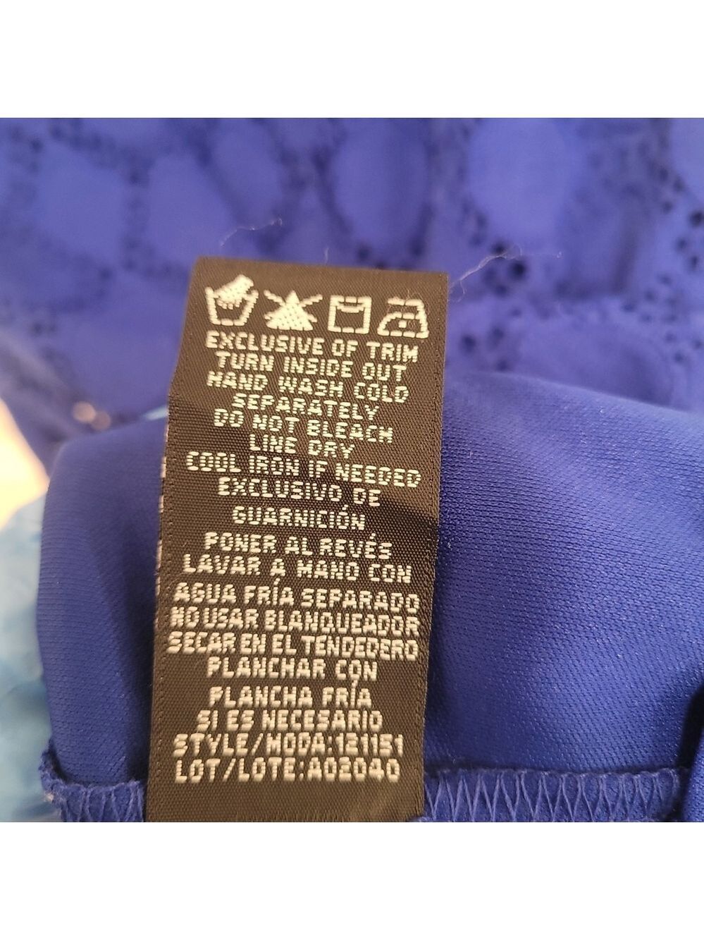 Ronni Nicole Royal Blue Drese Sz 12 - Picture 5 of 5
